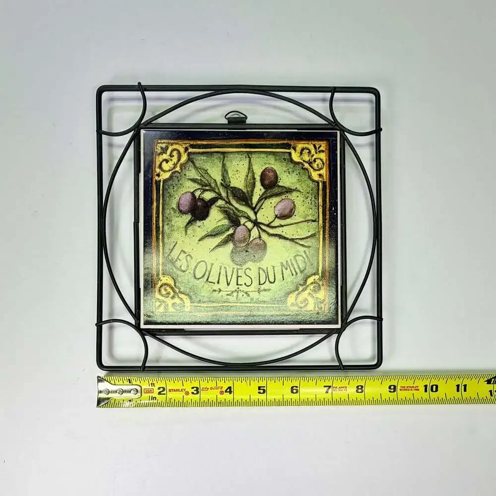 Certified International Garden of Olives Decorative Tile Metal by Susan Winget